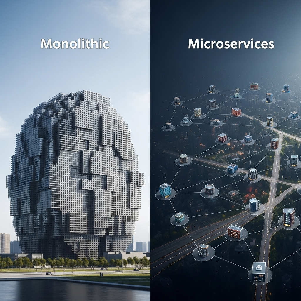 Architektura oprogramowania: monolit kontra mikroserwisy